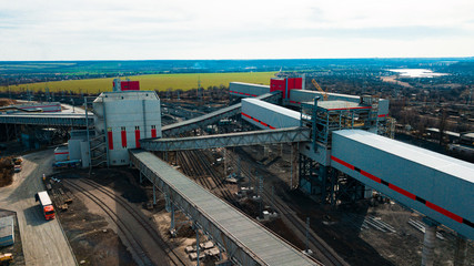 Plant metallurgy mining and processing factory aerial view