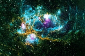 Dense space nebula with stars. Elements of this image were furnished by NASA.