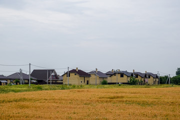 cottage village of two-storey houses. Low-rise development.