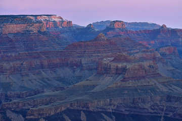 Twilight from Lipan Overlook, South Rim, Grand Canyon National Park, Arizona, USA