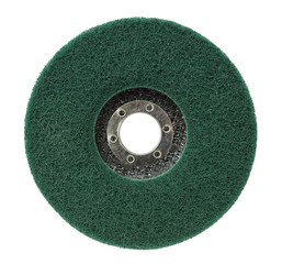 Abrasive disk for grinder isolated on white background, including clipping path