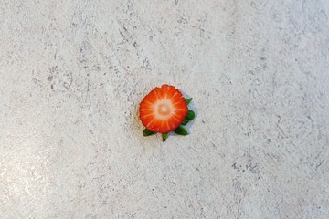 puff pastry cookies with organ and raspberries, strawberries