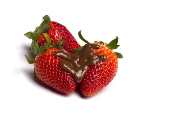 fresas con chocolate
