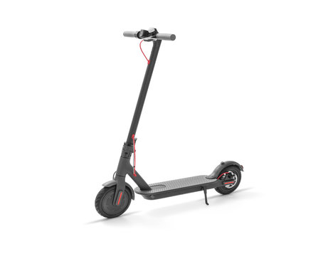 Eco alternative transport concept -Electric scooter on white background, including clipping path