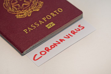 Milan - Lombardy and Milan red zone - government measure in favor of the isolation of areas affected by Coronavirus 2019 ncov - isolated Italy for airport closure - Italian passport