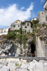 Borgo di Cetara sulla costa di Amalfi