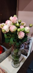 bouquet of roses in vase