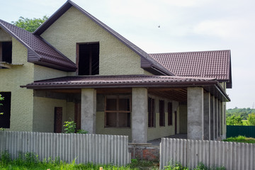 roof of the new built houses. Housing