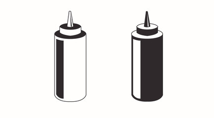 Vector Isolated Ketchup and Mustard Icons