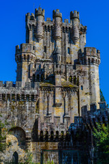 Fototapeta na wymiar Butron Castle is one of the most impressive and beautiful medieval castles in the Basque Country. Northern spain
