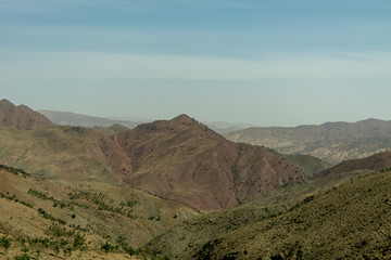 Arid landscape of the high atlas in Morocco