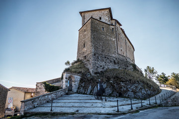 Historical center of Frontone with beautiful ancient houses