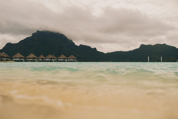 Overwater bungalows in Bora Bora