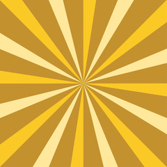 An abstract retro gold colored sunburst pattern background image.