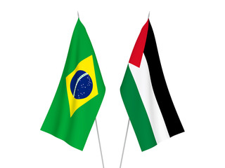 Brazil and Palestine flags