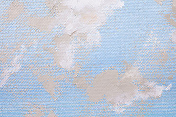 blue sky painted with gouache
