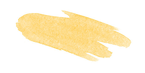 Beautiful yellow watercolor brush for painting