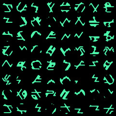 fantasy alien font runic characters