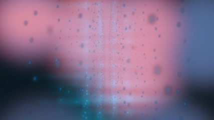 Abstract virtual space. Journey through magical digital data tunnel of a hi-tech cyber space.