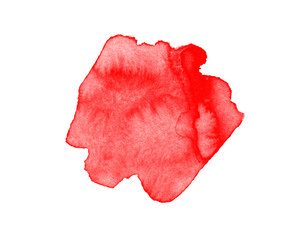 Red ink brush for painting isolated on white background