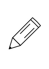 Pencil icon. Illustration on the theme of notes and drawings.