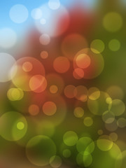 Obraz premium bokeh on green and red background