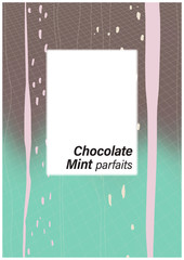 colorful gradient chocolate mint background card template
