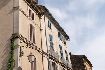 Fototapeta na wymiar street house building village of Lourmarin provence France