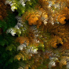 Abstract Computer generated Fractal design. A fractal is a never-ending pattern. Fractals are infinitely complex patterns that are self-similar across different scales. 2d rendering