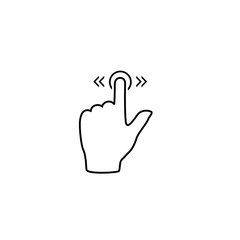 Slide line icon gesture on white. Vector in modern flat