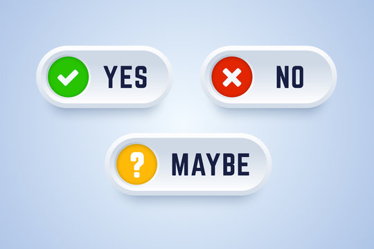 Yes No Maybe Clipart