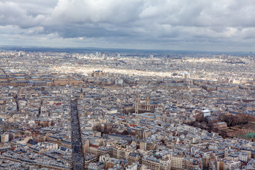 Fototapeta premium Paris city seen from above
