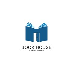 book house logo, education book symbol for your company, vector icon 