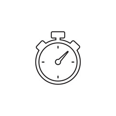 Chronometer timer isolated line icon. Vector in modern flat