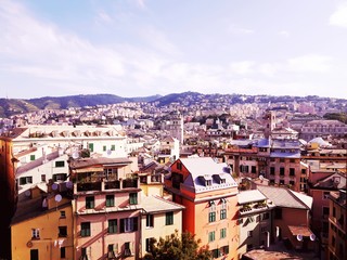 Turin, Italy -03/04/2020: Beautiful caption of the city of Turin in winter days from the city center to the river Po.