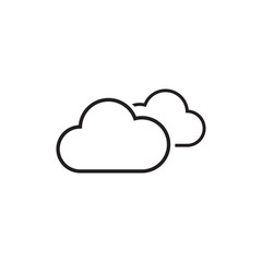 Clouds line icon, outline vector logo illustration, linear forecast pictogram isolated