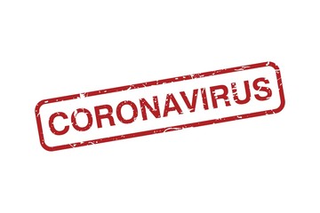 CORONA VIRUS red stamp text on white background,vector Illustration