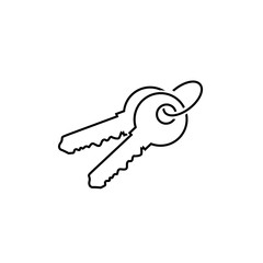 Key line icon template. Vector illustration in modern flat