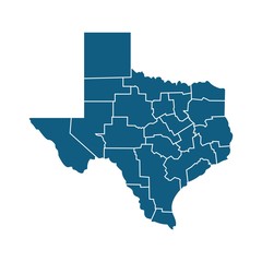 texas map Vector illustration.