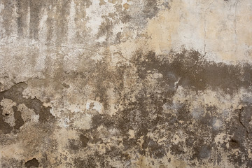 weathered water stained white painted mortar wall texture