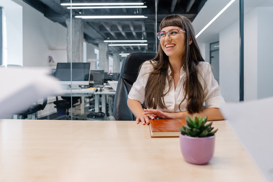 Charming her way through a job interview