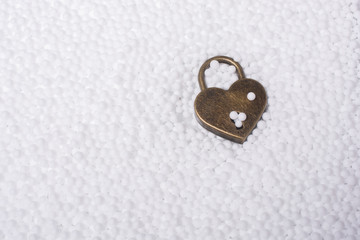 Padlock in heart shape as  symbol of love