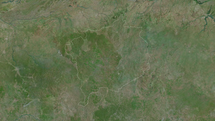 Haute-Kotto, Central African Republic - outlined. Satellite