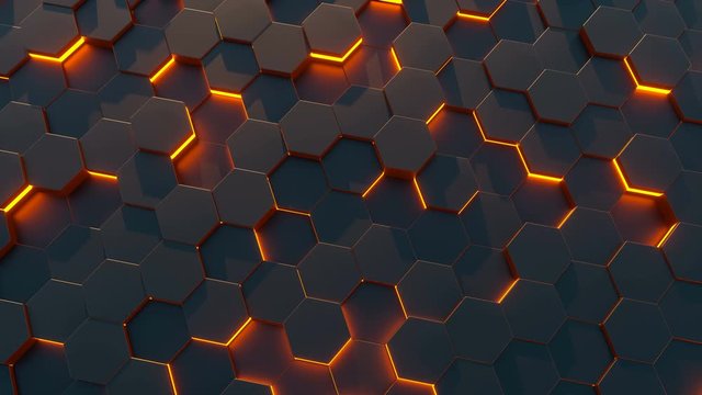 Abstract hexagon background - loop