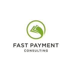 Money Payment Logo Icon With Fast Graphic template designs vector