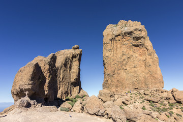 Fototapeta na wymiar Views of Roque nublo and surrounding area (Gran Canary)