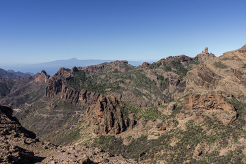 Views from the window of the Roque Nublo (Gran Canaria)