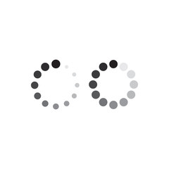 Loading circle simple black grey icon. Loading symbol for web vector. 