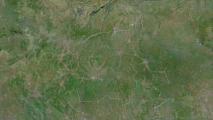 Ouham, Central African Republic - outlined. Satellite
