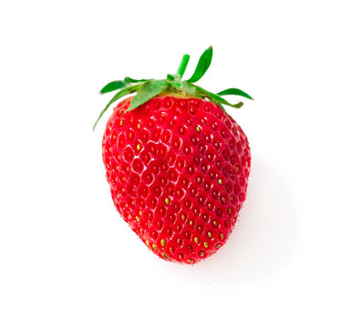Fresh strawberriy isolated on a white background.